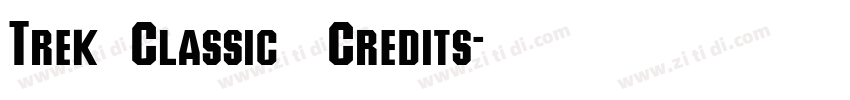 Trek Classic Credits字体转换